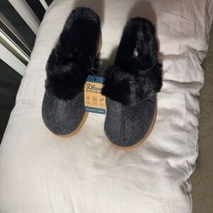 Luxe Kids Moccasins - Black and Gray